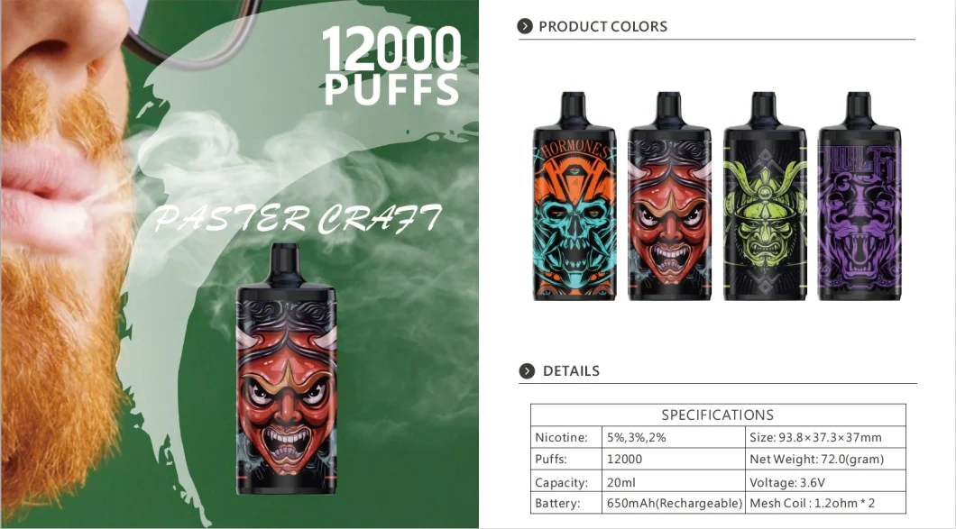 USA Russia Popular 10000puffs 12000puffs 10 Flavors 2% 5% Salt Nicotine Disposable Vape Ejuice Factory Wholesale I Vape China Wholesale Shenzhen Distributor